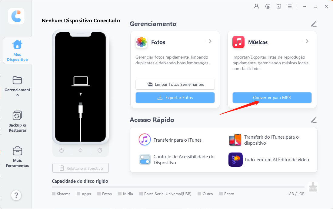 baixe tenorshare icarefone para transformar m4a em mp3