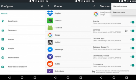  como tirar a conta google do celular via Configuração do Celular