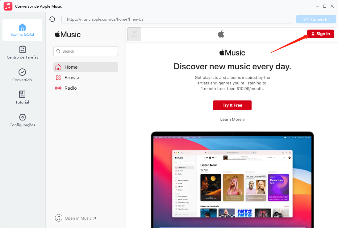  Faça login com seu Apple ID