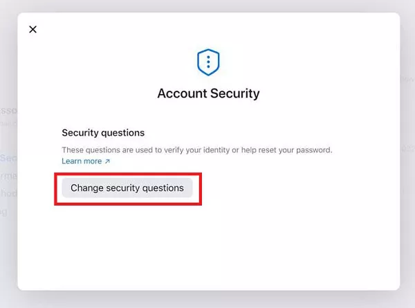 mudar perguntas de segurança apple id