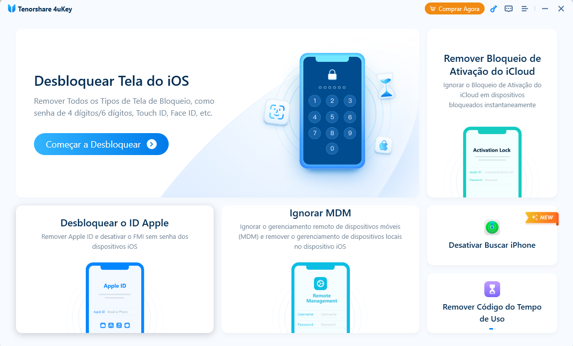 baixar 4ukey para corrigir id apple desativado