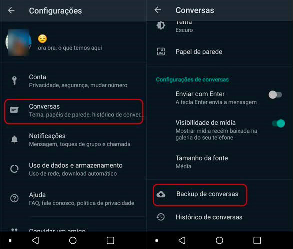 backup de conversas whatsapp