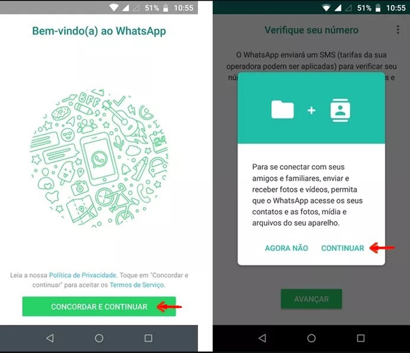 continuar fazer backup de whatsapp