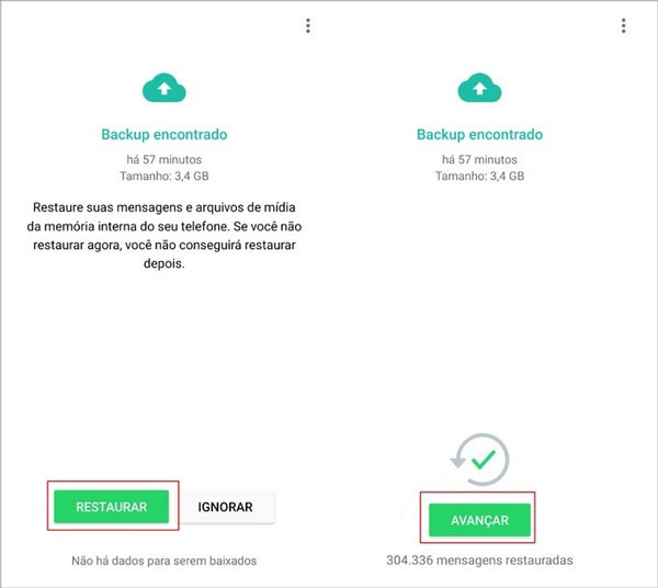 recuperar wahtsapp do backup