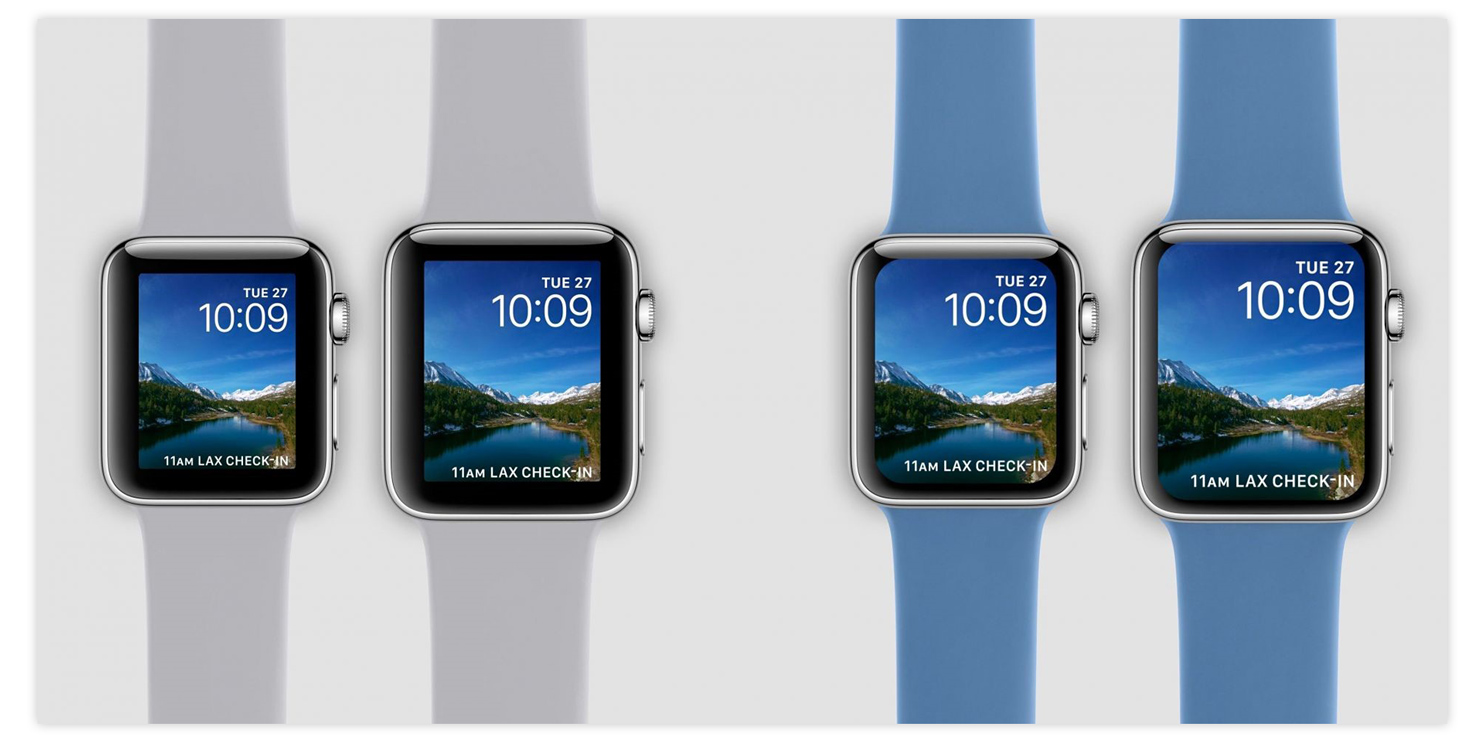 quais os tamanhos do apple watch 3