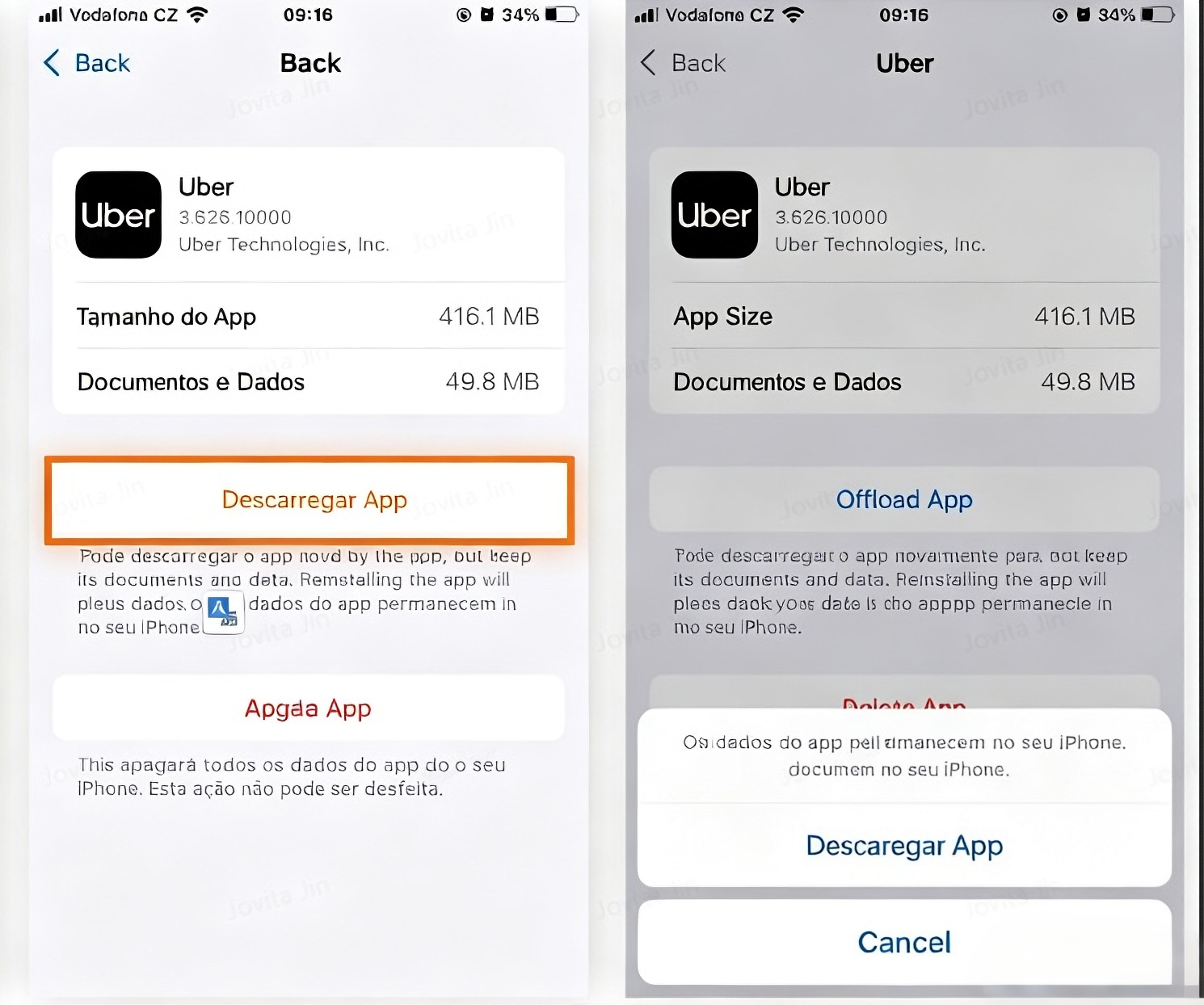 Descarregar app para limpar os dados de sistema de iphone