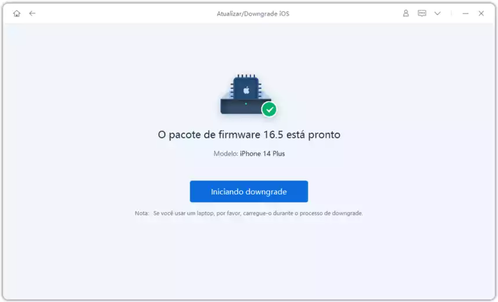 ReiBoot atualizando o iOS