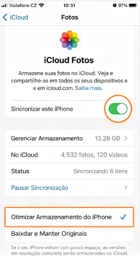 otimizar armazenamento do iphone para limpar dados de sistema do iphone