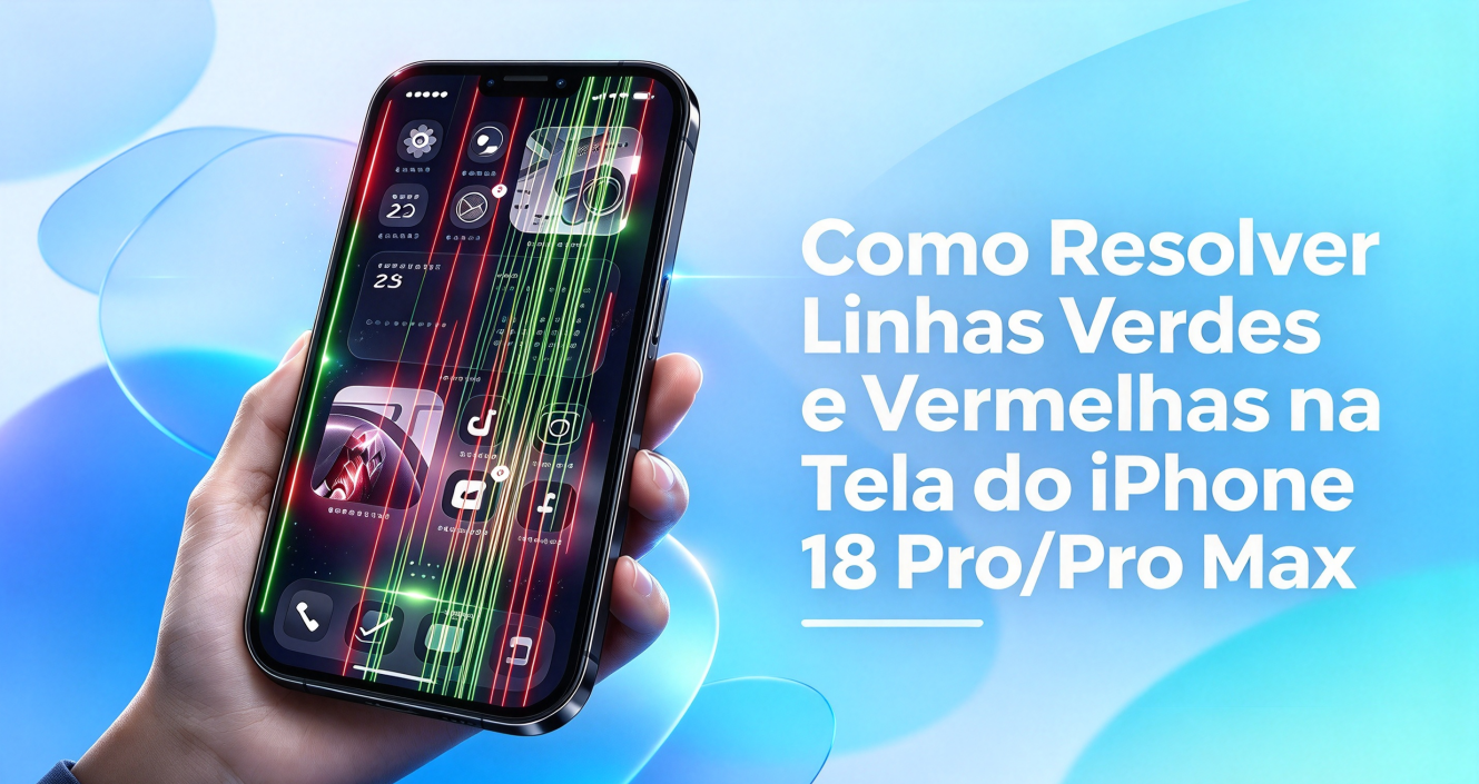 Como resolver linhas verticais verdes ou vermelhas na tela do iPhone 18 Pro/Pro Max