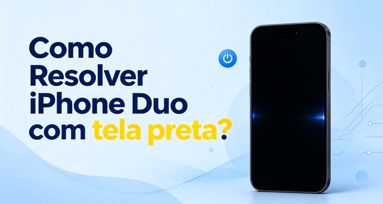 iPhone Duo com tela preta