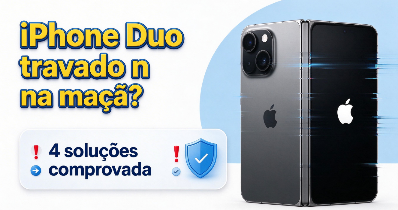 iPhone Duo travado no logotipo da Apple
