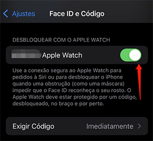 desbloquear com o Apple Watch não funciona no iphone 13