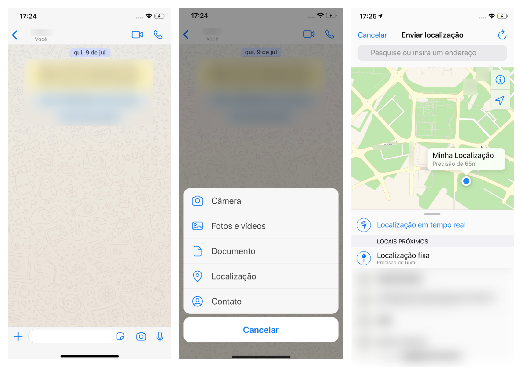 como enviar localização pelo whatsapp