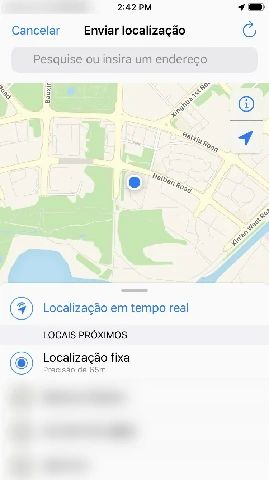 mandar localização pelo whatsapp