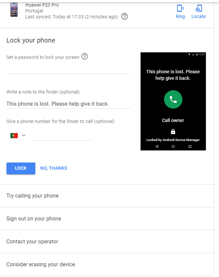 rastreador de celular pelo google