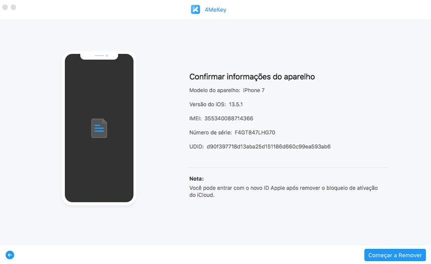 desbloquear iPhone com iCloud bloqueado é através de um computador usando o software Tenorshare 4Mekey 4