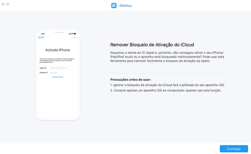 desbloquear iPhone com iCloud bloqueado é através de um computador usando o software Tenorshare 4Mekey 1