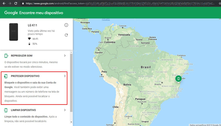 google encontre meu dispositivo