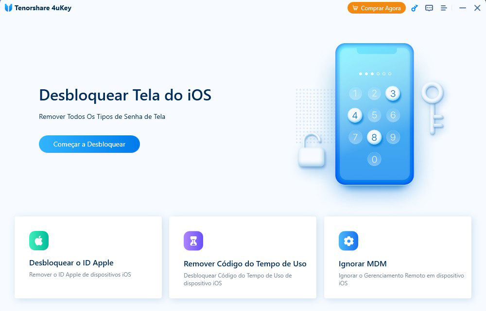 desbloquear iPhone com Tenorshare 4uKey