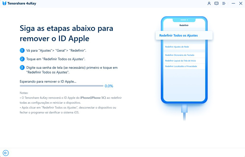 guia de remover id apple com 4uKey