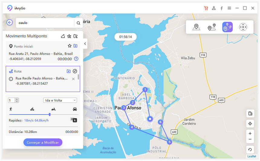 alterar localização gps iphone