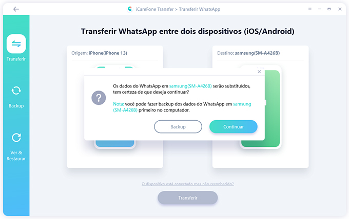 transferir backup whatsapp de iphone para iphone 12 com iCareFone Transfer 2