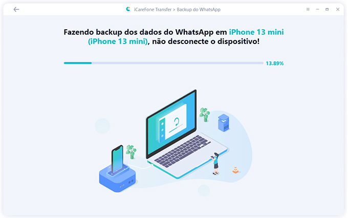 fazendo backup para achar conversas antigas apagdas no WhatsApp