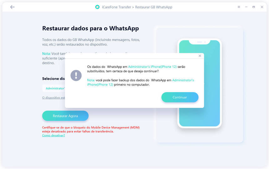 fazer backup e restaurar backup do gbwhatsapp