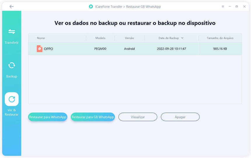 fazer backup e restaurar backup do gbwhatsapp