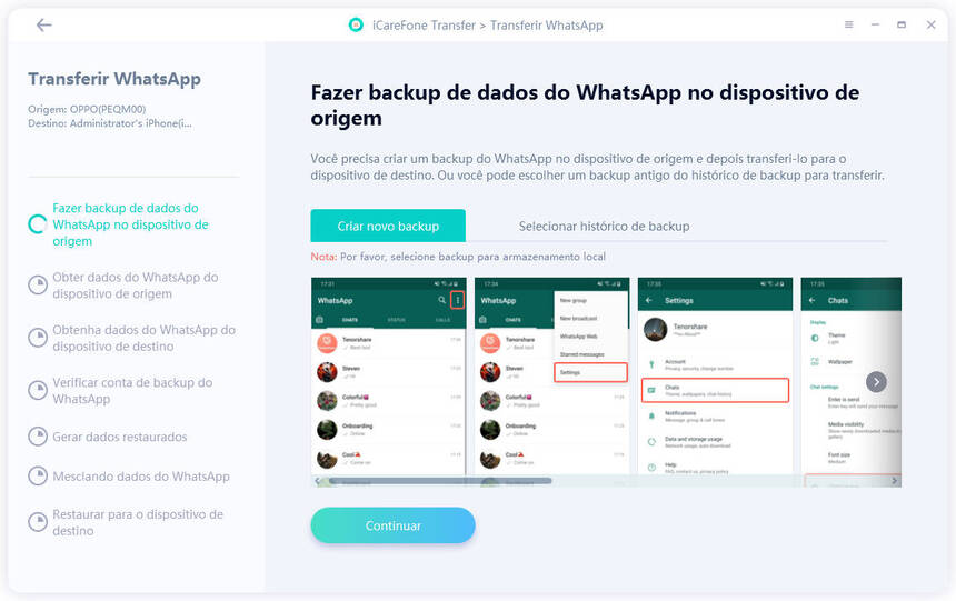 como transferir conversas do WhatsApp entre iOS e Android