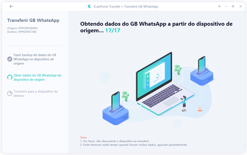 transferir WhatsApp GB do Android para o WhatsApp do Android