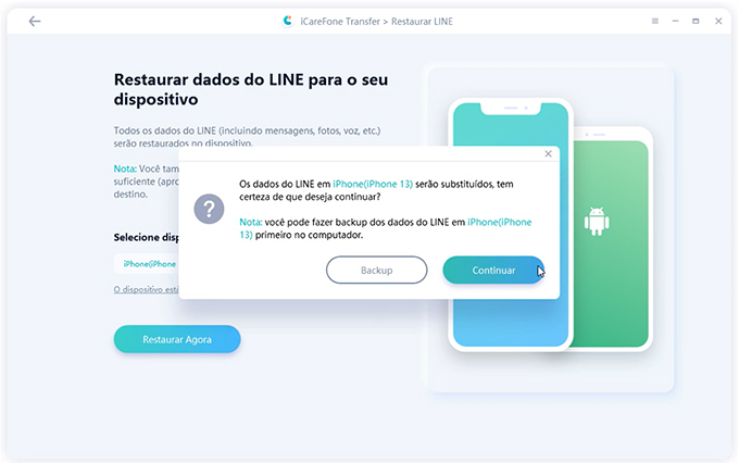 back up line - step 3