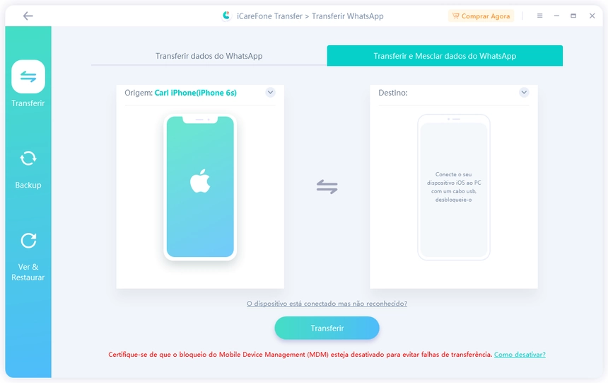 smart switch transferir whatsapp