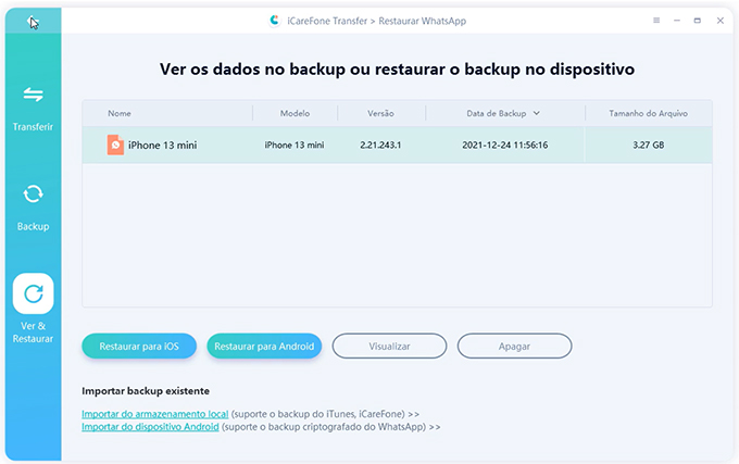 transferir whatsapp para outro celular iphone sem icloud