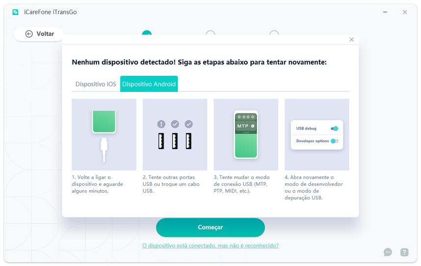 transferir Android para iPhone