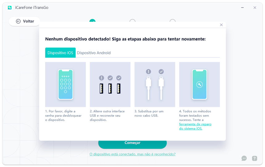 transferir Android para iPhone