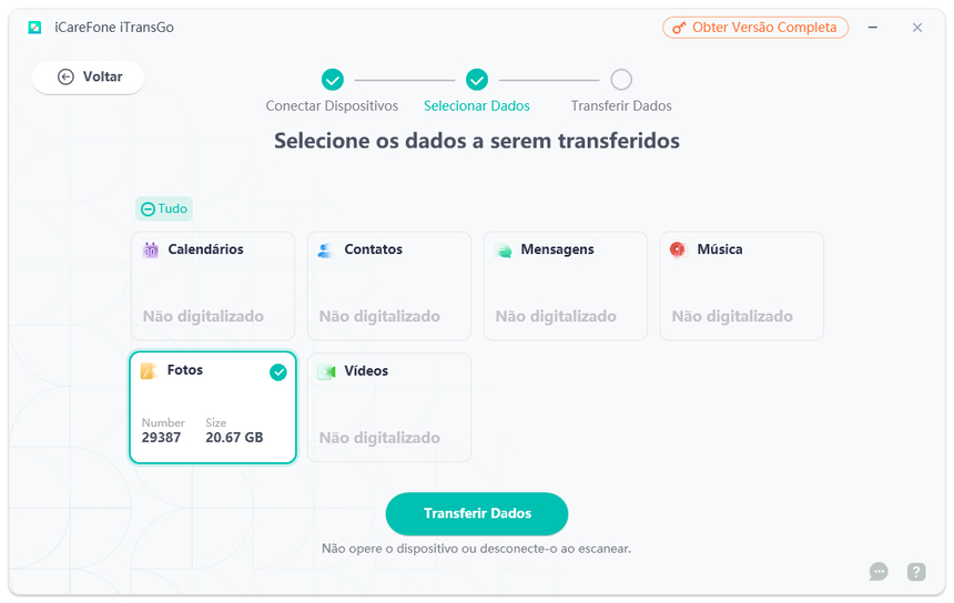 como transferir dados do Android para ios no pc/mac