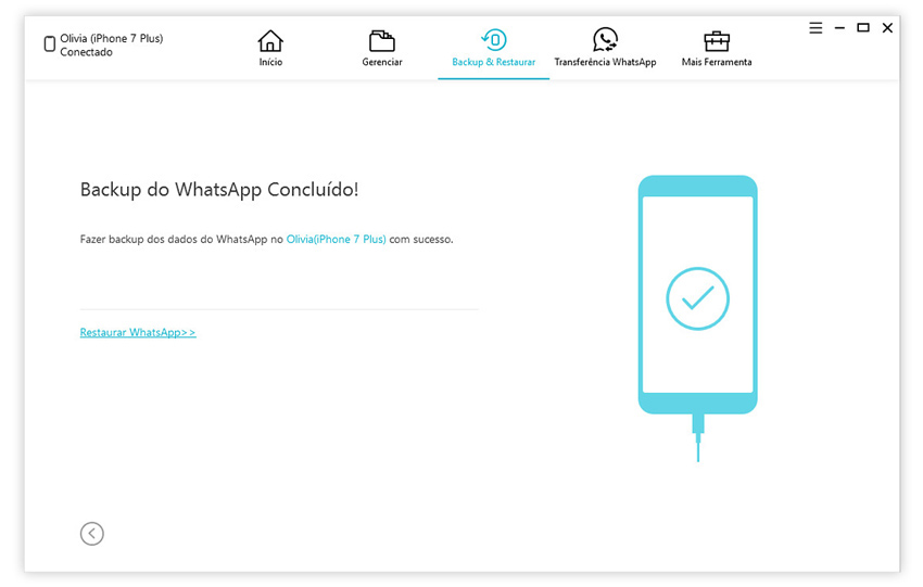 backup do whatsapp concluído