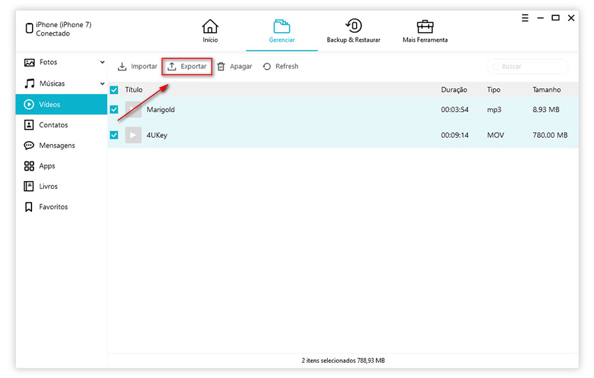 compartilhar vídeo do youtube no whatsapp com icarefone 3