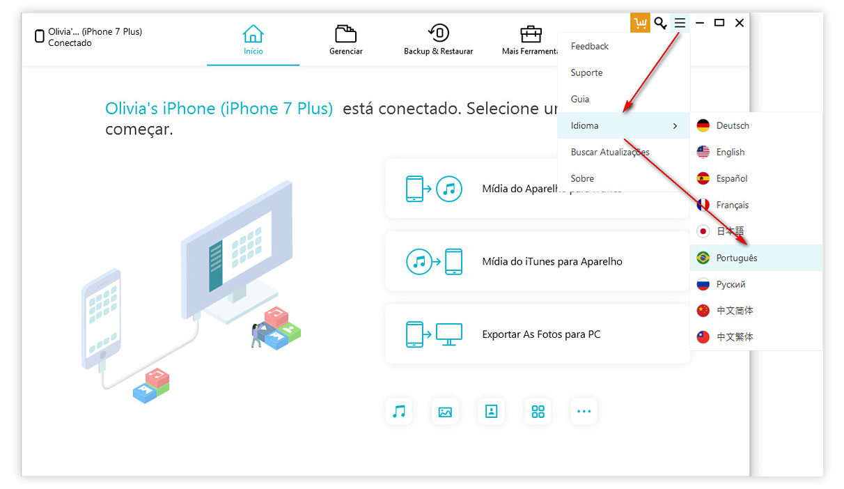 guia do tenorshare icarefone