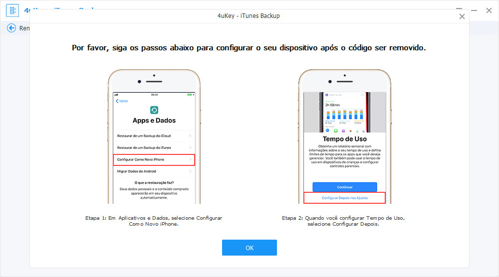 configurar após remover