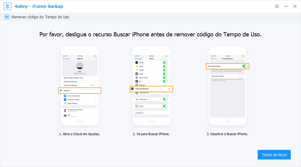 desligar buscar iphone