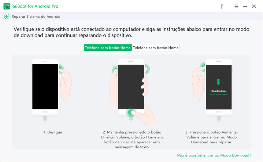 entrar no modo download