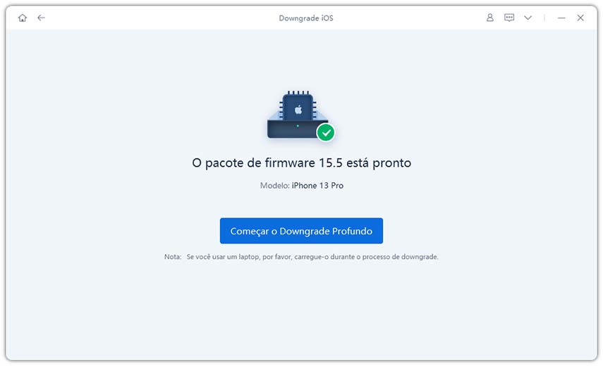 começar downgrade profundo