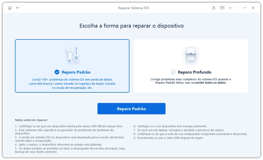 Reparo Padrão