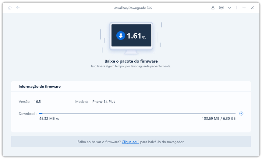 download do pacote de firmware online