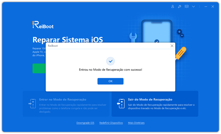 entrar no modo de recuperaçaõ