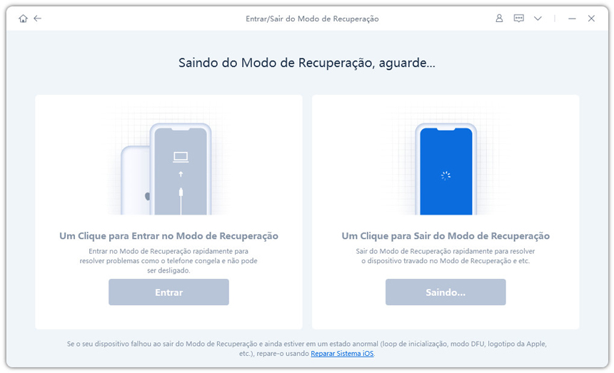 saindo do Modo de Recuperação