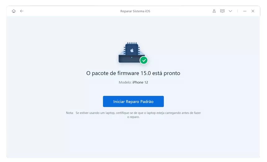 iniciar Reparo Padrãoe