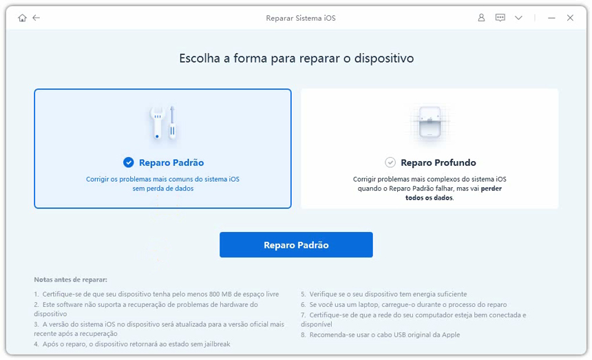 como resolver erro 11 itunes com reiboot 2